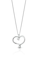 Necklace PG Gioielli Woman Cuori in White Gold Diamante 0.01 Ct CIOJULIET/2